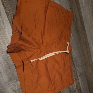 torrid Rust Orange Drawstring Bermuda Shorts